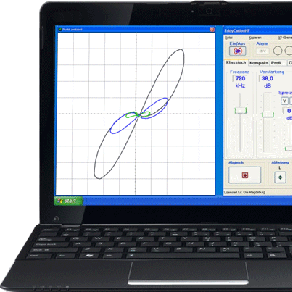 Wirbelstromsignale auf Notebook